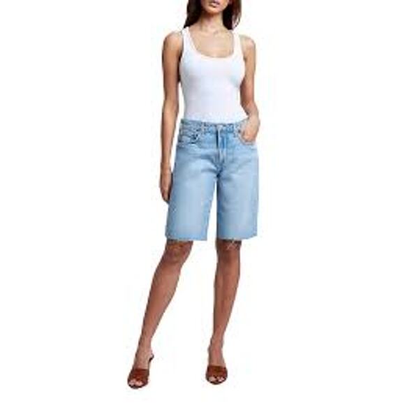 L’AGENCE Taylor High Rise Jean Denim Shorts 25 - Picture 4 of 9